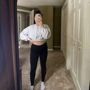 Zara Light Gray Crewneck Sweatshirt